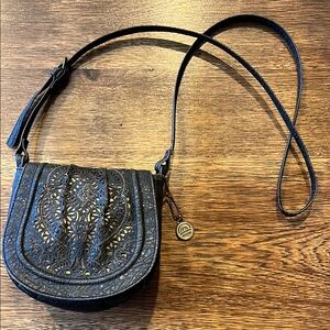 Big Buddha Black Crossbody Bag with Bohemian Flair